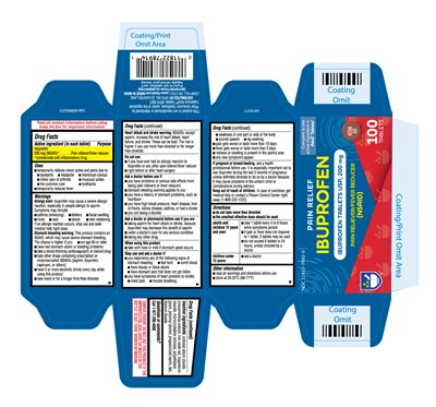 601R Rite Aid Ibuprofen 200mg round (brown) carton label 100s